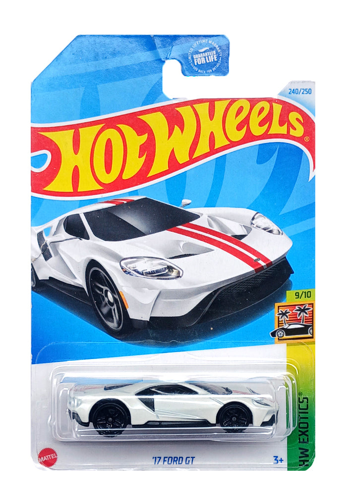 EXCLUSIVES Hot Wheels '17 Ford GT White 2021 Card (Card Damage Car in Excellent Condition) (With Protector Case)