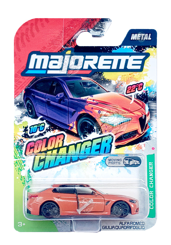 Majorette Colour Changer Edition Alfa Romeo Giulia Quadrifoglio - Oran ...