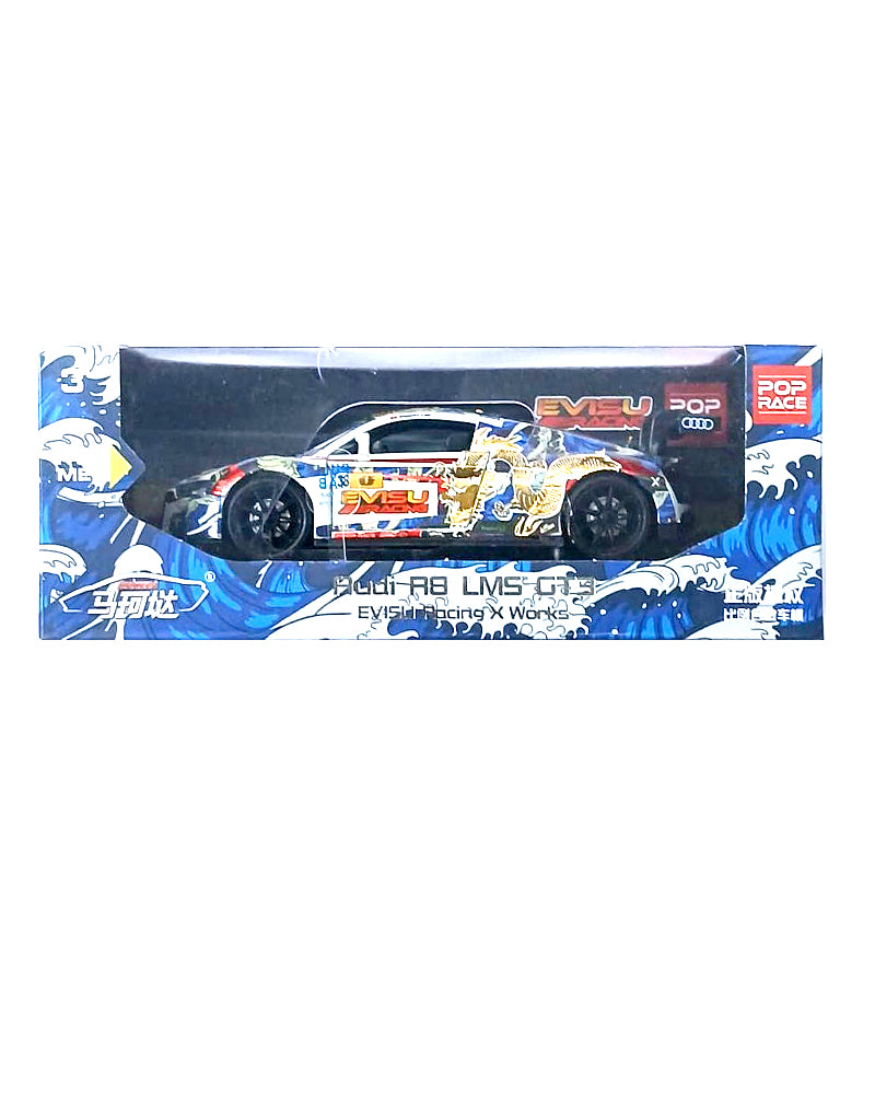 EXCLUSIVES Audi R8 LMS GT3 Evisu Racing X Works - White / Blue (Scale ...