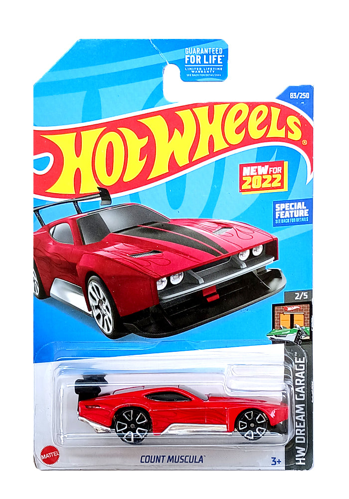 EXCLUSIVES Hot Wheels Count Muscula - Red - 2021 Card (With Protector ...