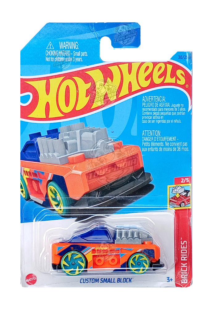 EXCLUSIVES Hot Wheels Custom Small Block - Orange / Blue - 2021 Card ...