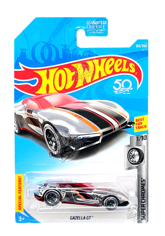 EXCLUSIVES Hot Wheels Gazella GT Silver 2017 Card (With Protector Case)