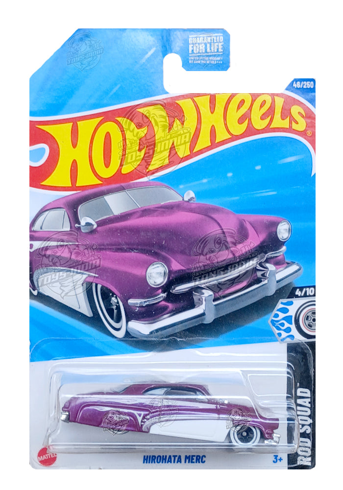 EXCLUSIVES Hot Wheels Hirohata Merc - Purple - 2024 Card (Blister