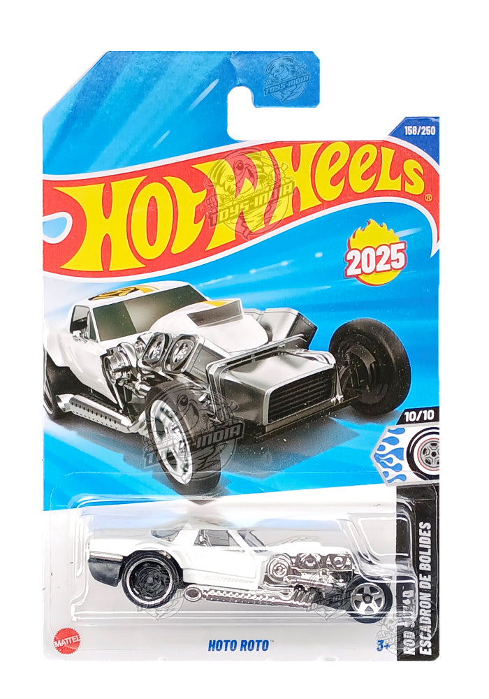 INDIAN CARD Hot Wheels Hoto Roto - White - 2025 Card– Toys-India.com