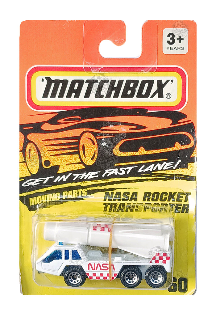 EXCLUSIVES Matchbox Nasa Rocket Transporter - White / Red - 1994 Card ...
