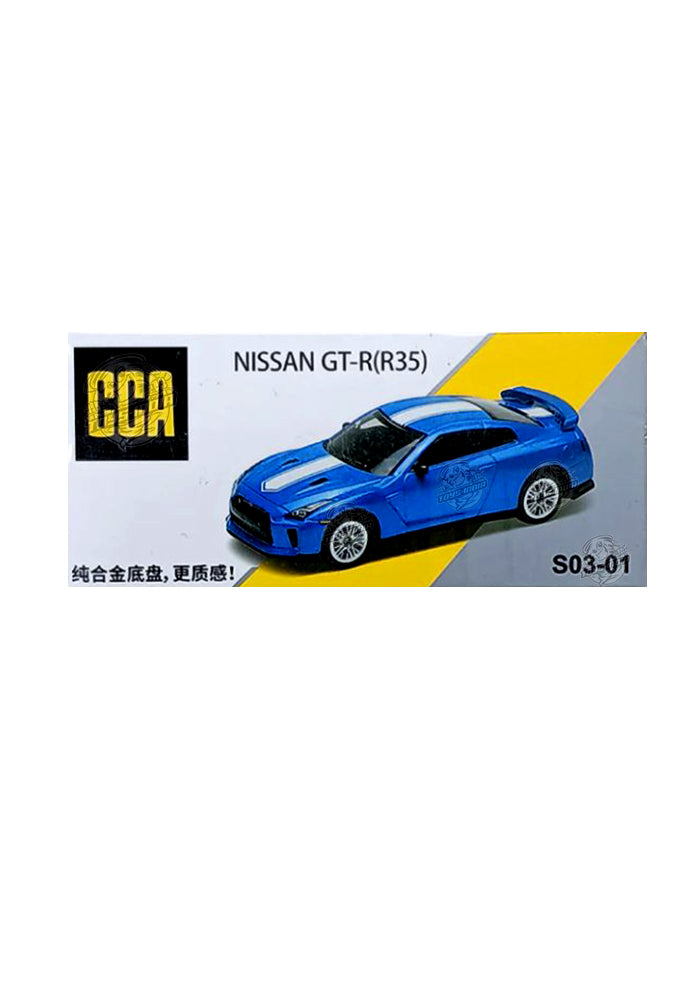 EXCLUSIVES CCA Nissan GT-R (R35) - Blue (Scale 1:64)– Toys-India.com