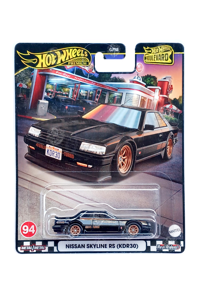 EXCLUSIVES Hot Wheels Boulevard Nissan Skyline RS (KDR30) - Black - 2020 Card (With Protector Case)