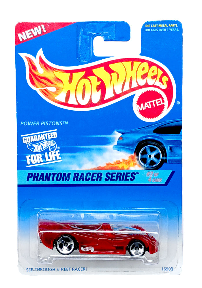 EXCLUSIVES Hot Wheels Phantom Racer Series Power Pistons - Red - 1996 ...