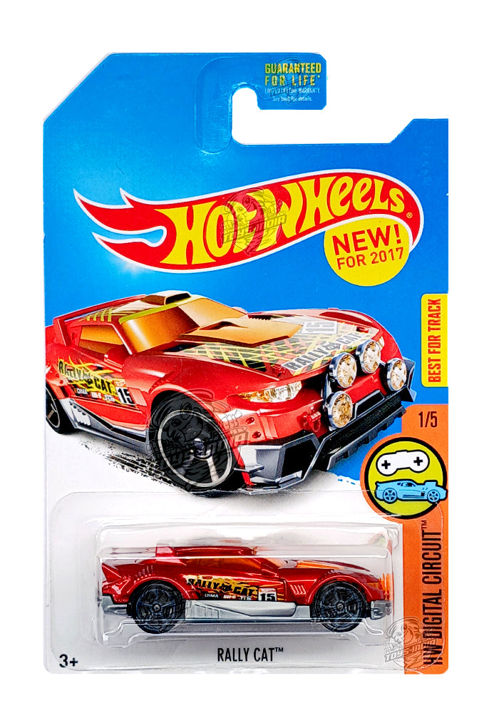 EXCLUSIVES Hot Wheels Rally Cat - Red / Orange - 2015 Card (With Prote ...