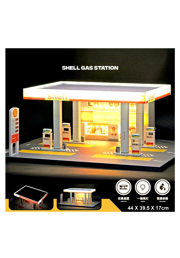EXCLUSIVES Shou Cang Jia Diorama Miniature Scene Gas Station with LED ...
