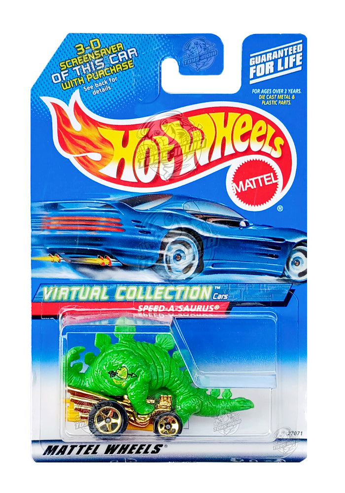 EXCLUSIVES Hot Wheels Virtual Collection Speed-A-Saurus - Green / Gold ...